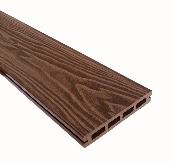 Террасная доска из ДПК Terrapol Смарт 3D Пустотелая с пазом Орех Милано купить в Ново-Переделкино