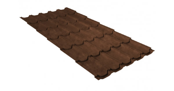 Металлочерепица квинта плюс GL 0,5 Safari Twincolor Brown купить в Ново-Переделкино