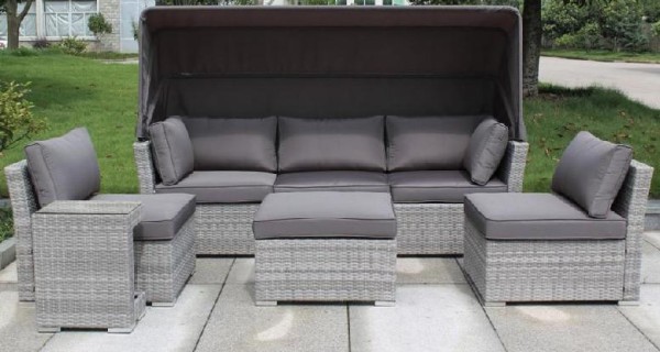 Диван-Трансформер AFINA плетеный из иск. ротанга AFM-320G Grey купить в Ново-Переделкино