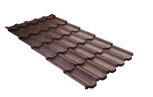 Металлочерепица квинта плюс с  3D резом 0,45 Safari Twincolor Brown купить в Ново-Переделкино