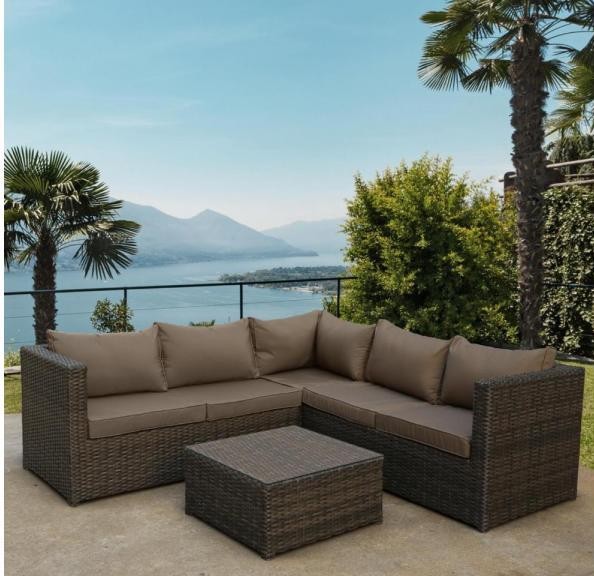 Комплект мебели AFINA плетеной из иск. ротанга YR825A Brown/Beige купить в Ново-Переделкино