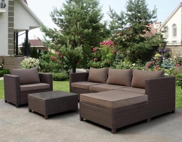 Комплект мебели AFINA плетеной из иск. ротанга YR821A Brown/Beige купить в Ново-Переделкино