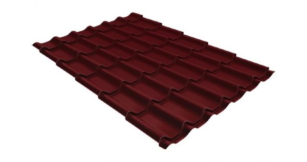 Металлочерепица классик 0,5 Satin RAL 3005 красное вино купить в Ново-Переделкино