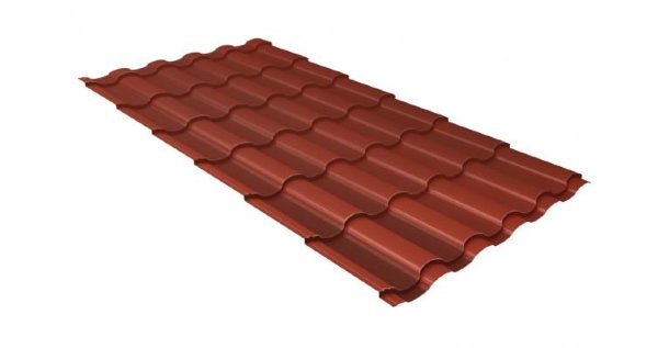 Металлочерепица кредо GL 0,5 Velur20 RAL 8004 терракота купить в Ново-Переделкино