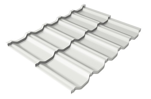 Металлочерепица модульная Квинта Uno Grand Line c 3D резом 0,5 Satin RAL 9003 сигнальный белый купить в Ново-Переделкино