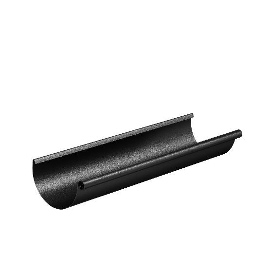 Водосток Aquasistem, система 125x90 - Водосточный желоб 3.00м RAL 9005 Чёрный купить в Ново-Переделкино
