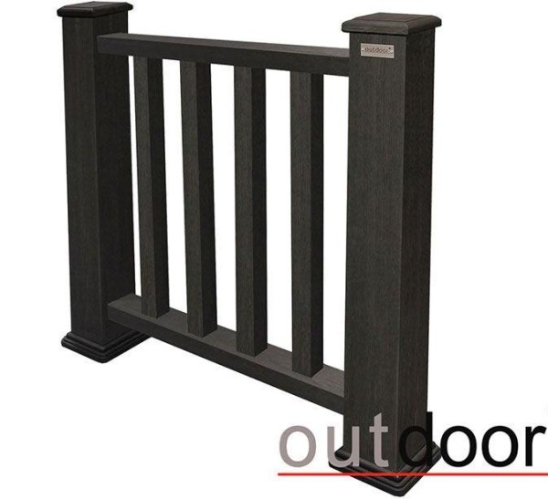 Ограждение из ДПК Outdoor Классик 3D STORM чёрный купить в Ново-Переделкино