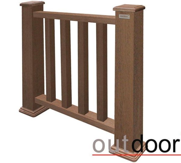 Ограждение из ДПК Outdoor Классик 3D STORM коричневый микс купить в Ново-Переделкино