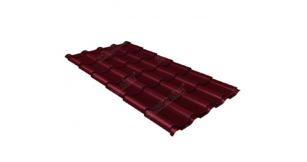 Металлочерепица камея 0,5 Satin RAL 3005 красное вино купить в Ново-Переделкино