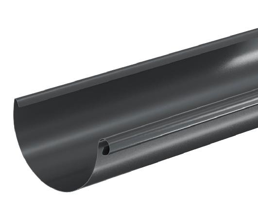 Водосток Aquasistem, система 125x90 - Водосточный желоб 3.00м RAL 7024 Тёмно-серый купить в Ново-Переделкино