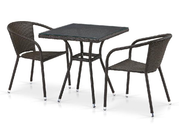 Комплект плетеной мебели AFINA из иск. ротанга T282BNT/Y137C-W53 Brown 2Pcs купить в Ново-Переделкино