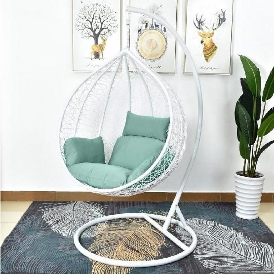 Кресло Подвесное из искусственного ротанга AFM-168A-L White/Green купить в Ново-Переделкино