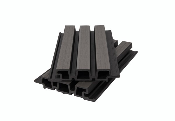 Фасадная панель брусковая двухцветная co-extrusion, grey dark купить в Ново-Переделкино