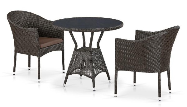 Комплект плетеной мебели AFINA из иск. ротанга T707ANS/Y350-W53 Brown 2Pcs купить в Ново-Переделкино