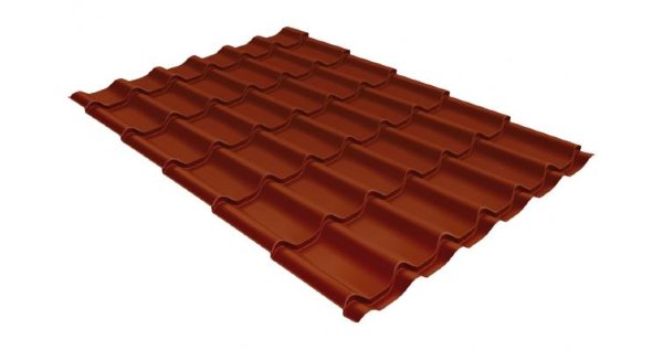 Металлочерепица классик GL 0,5 Velur20 RAL 8004 терракота купить в Ново-Переделкино