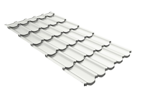 Металлочерепица квинта плюс с 3D резом 0,5 Satin RAL 9003 сигнальный белый купить в Ново-Переделкино