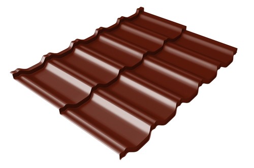 Металлочерепица модульная Квинта Uno Grand Line c 3D резом 0,5 Satin RAL 3005 красное вино купить в Ново-Переделкино