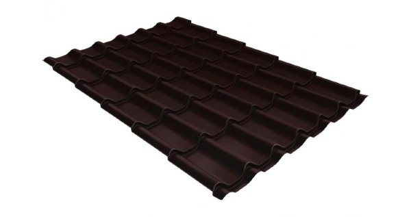 Металлочерепица классик 0,5 Satin RAL 8017 шоколад купить в Ново-Переделкино