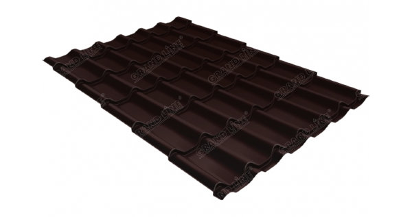 Металлочерепица классик GL 0,5 Quarzit RAL 8017 шоколад Metallic купить в Ново-Переделкино
