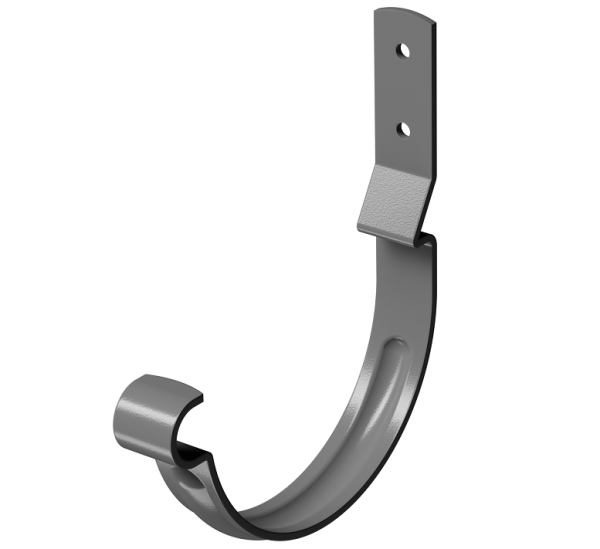 Карнизный крюк короткий (гнутый) D125 Döcke STAL PREMIUM Графит, (RAL 7024) купить в Ново-Переделкино